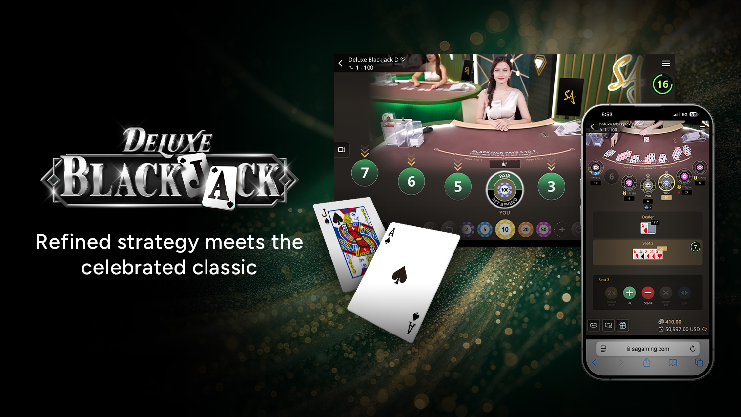 Try the new Deluxe Blackjack now!